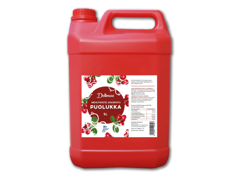 Delimax Puolukkamehutiiviste 5L, sokeroitu